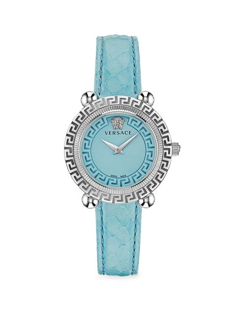 versace greca women's watch|Versace greca leather watch.